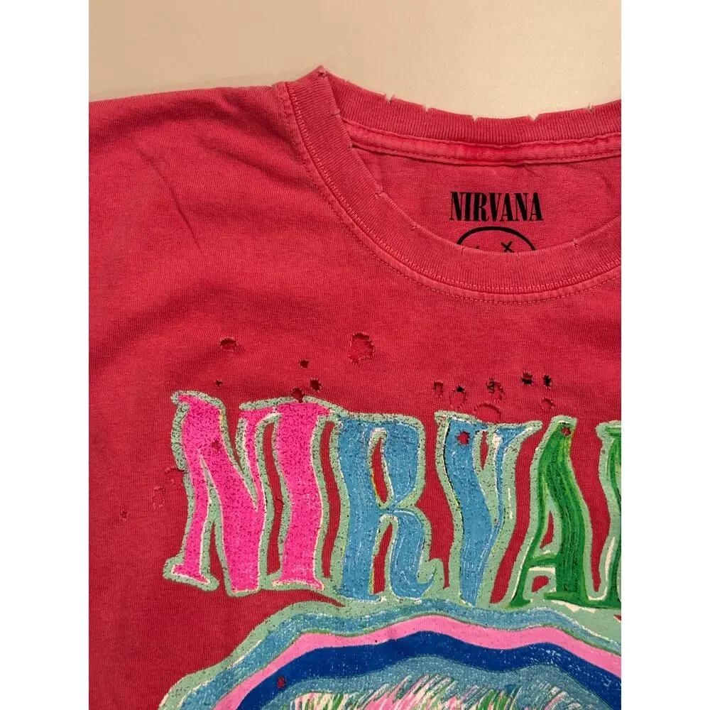 Urban Outfitters Nirvana Distressed Tie-Dye T-Shirt - NWT, S/M